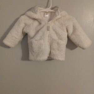 Carter's White Fleece Baby Hoodie